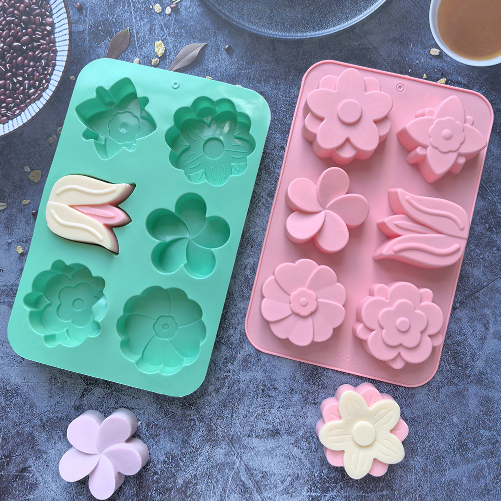Soap Making Tray - kinds Flower Silicone Molds Different Flower-shaped