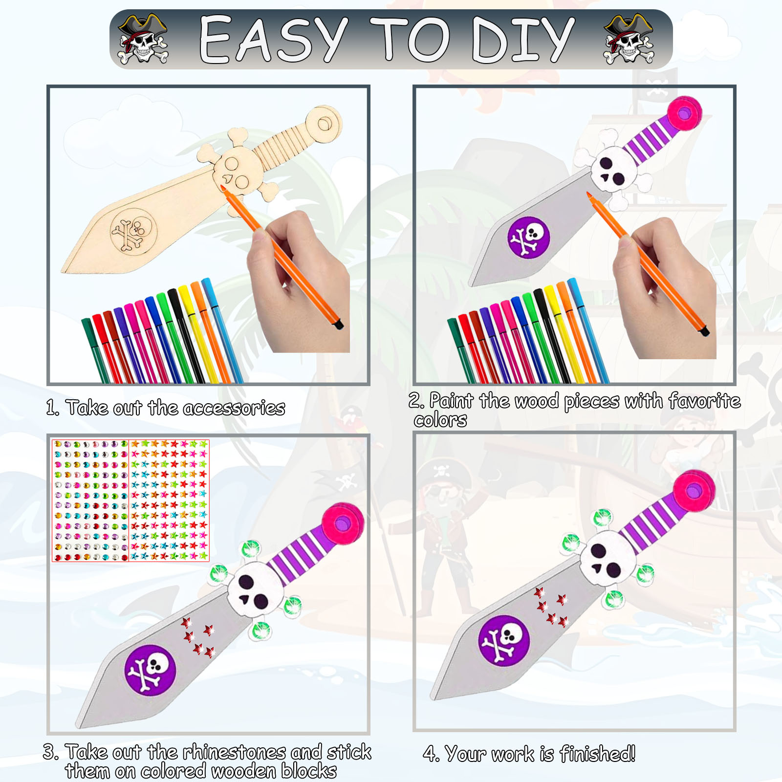 216PCS unfinished DIY wooden p - огляд і ціна Soap Making Kit For Kids