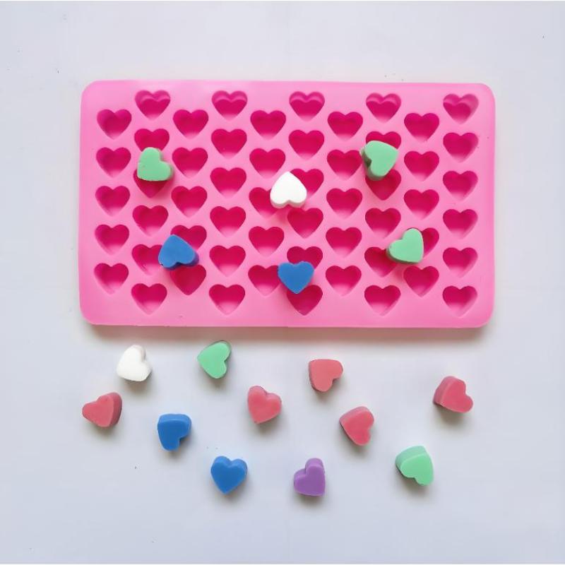 55 Grids Heart Silicone Cake M - огляд і ціна Soap Making Tray