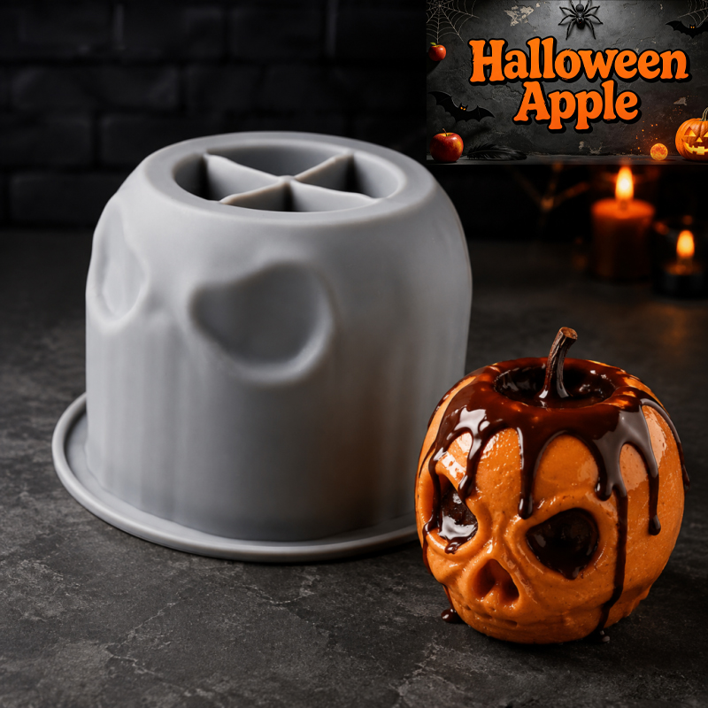 Halloween skull apple silicone - огляд і ціна Soap Making Tray