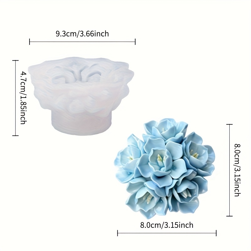 1 Hydrangea Candle Silicone Mo - огляд і ціна Soap Making Tray