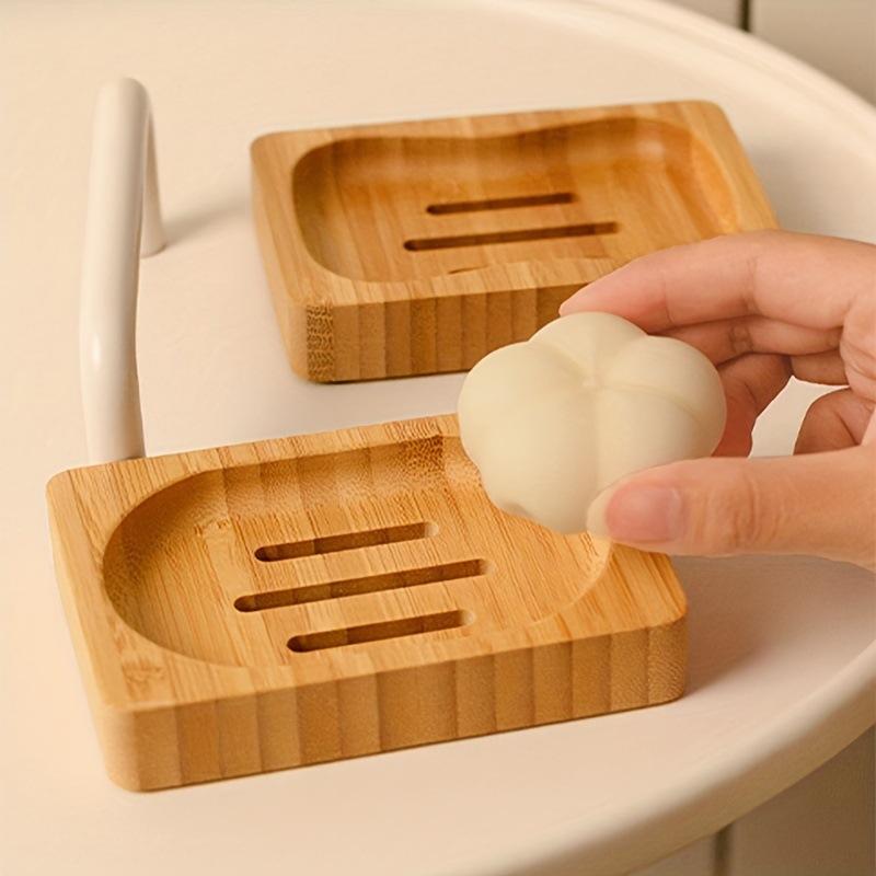 Natural Bamboo Soap Dish 1Pcs  - огляд і ціна Soap Dish Draining