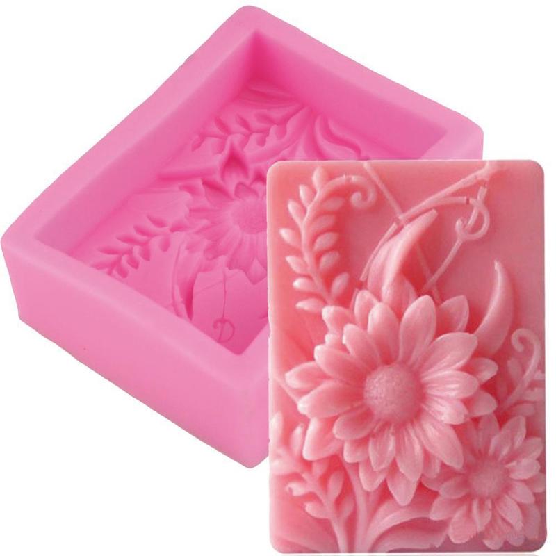 3D Square Rose Flower Silicone - огляд і ціна Soap Making Diy Kit