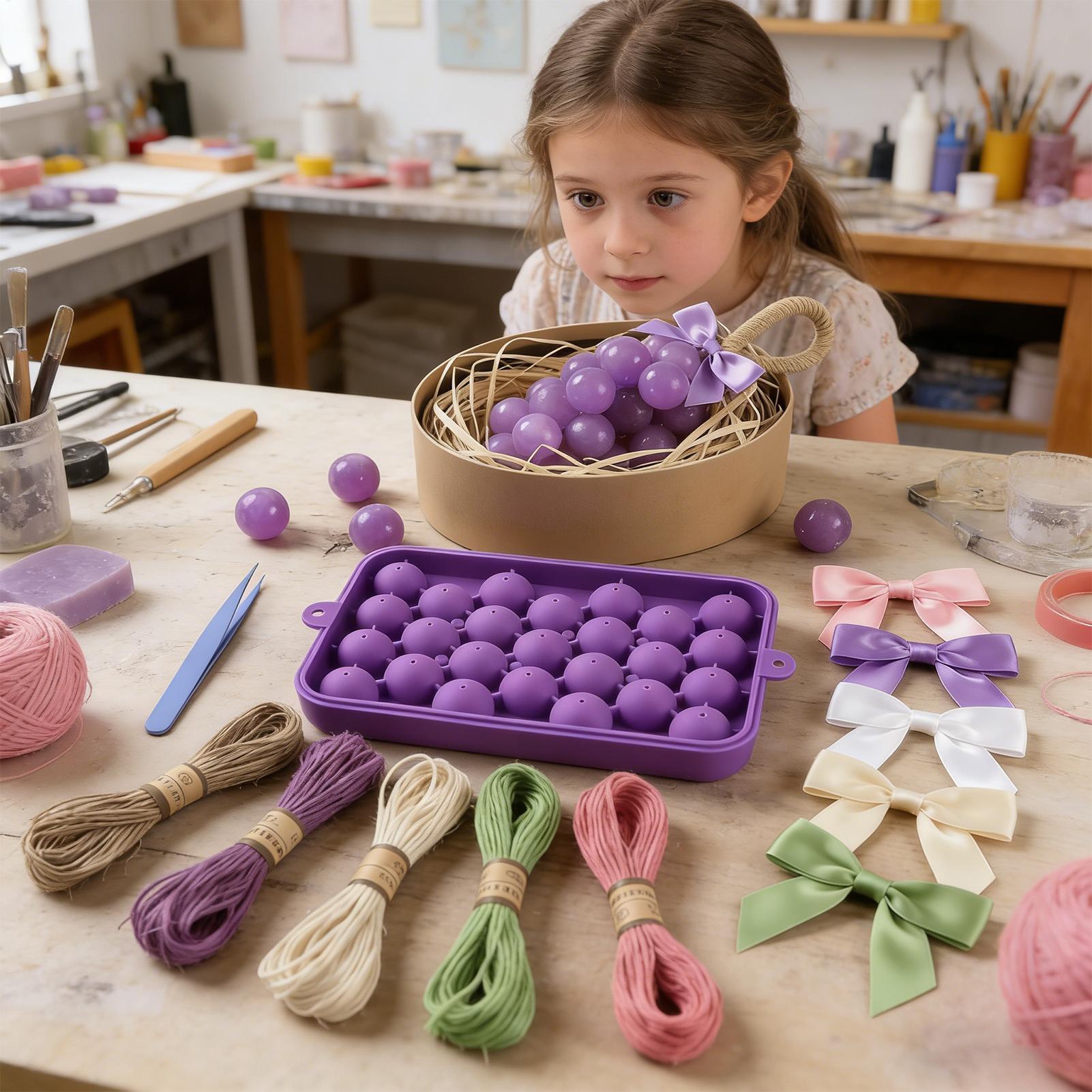 Grape Soap Mold Easy-Release F - огляд і ціна Soap Making Kit For Kids