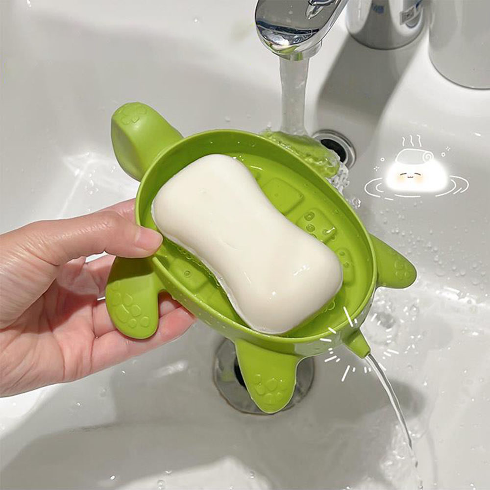 Turtle Drain Soap Box  Cartoon - огляд і ціна Soap Dish Draining