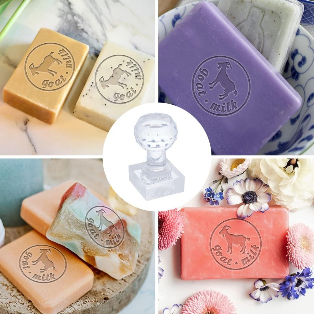 1pc Goat Milk Acrylic Stamp Wo - огляд і ціна Soap Making Goats Milk