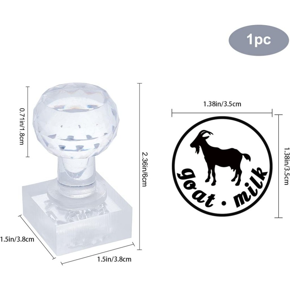 1pc Goat Milk Acrylic Stamp Wo - огляд і ціна Soap Making Goats Milk