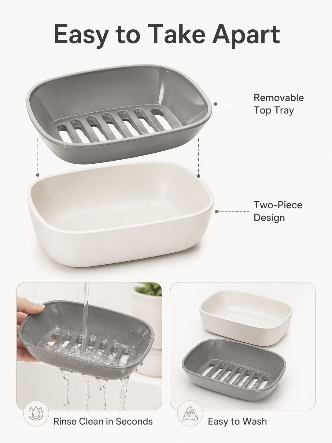 Double Layer Soap Holder, Hous - огляд і ціна Soap Dish Draining