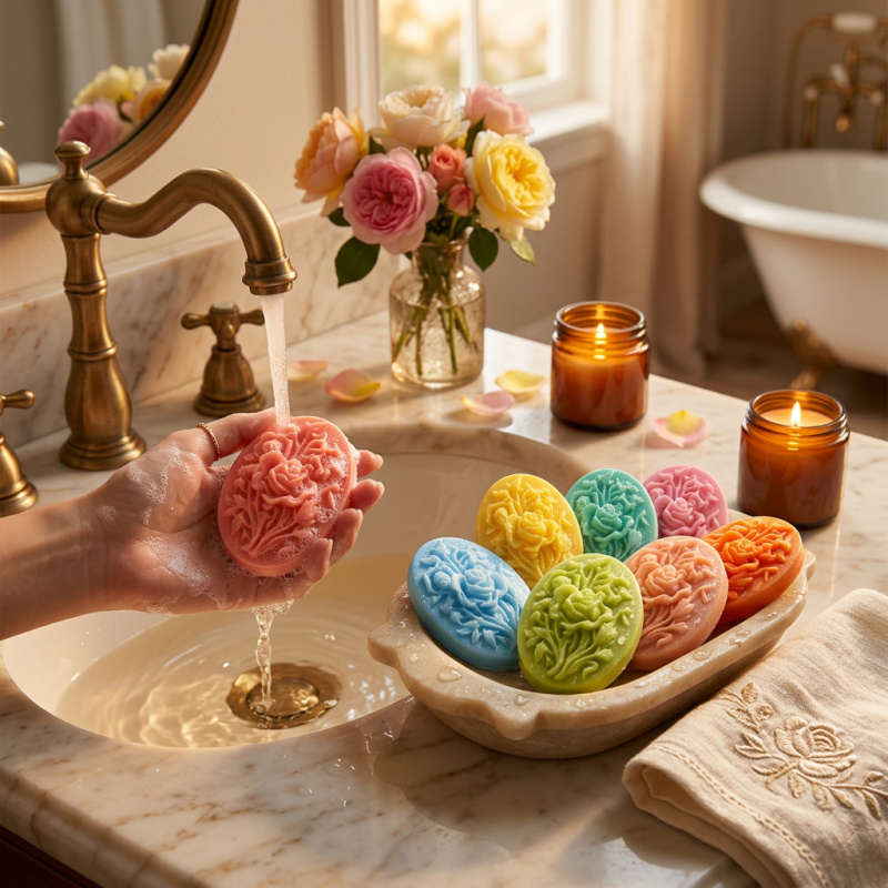 4 Silicone mold with flower sh - огляд і ціна Soap Making Tray