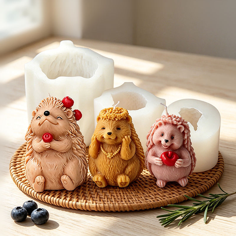 Cute Hedgehog Silicone Candle  - огляд і ціна Soap Making In Home