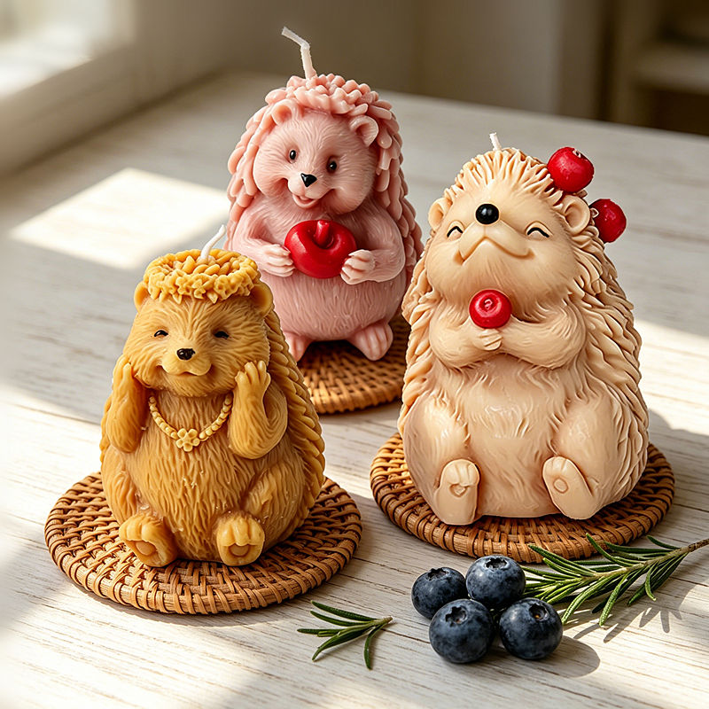 Cute Hedgehog Silicone Candle  - огляд і ціна Soap Making In Home
