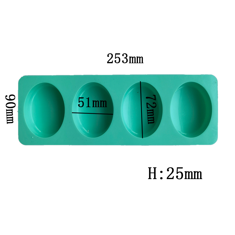 4 Cavities Oval Handmade Soap  - огляд і ціна Soap Making Diy Kit